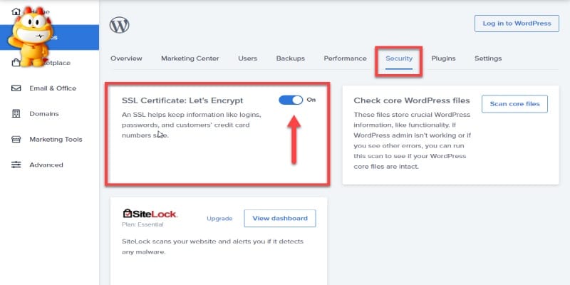 Kích hoạt SSL để bảo mật website